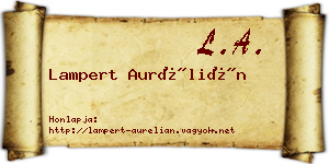 Lampert Aurélián névjegykártya
